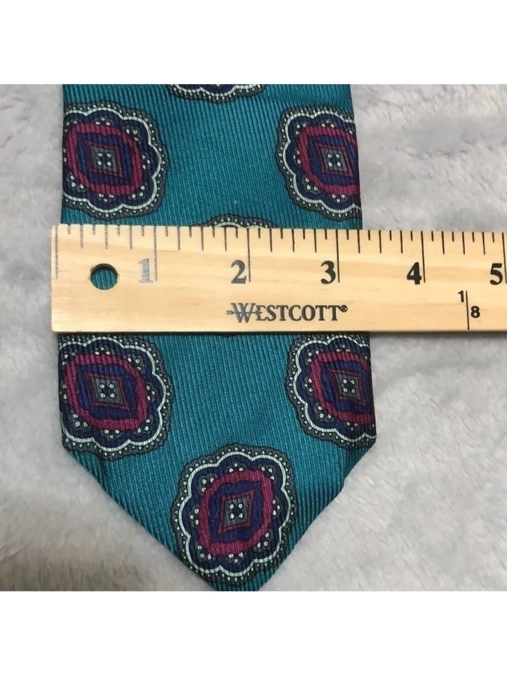 Robert Talbots Aqua Blue Print Tie